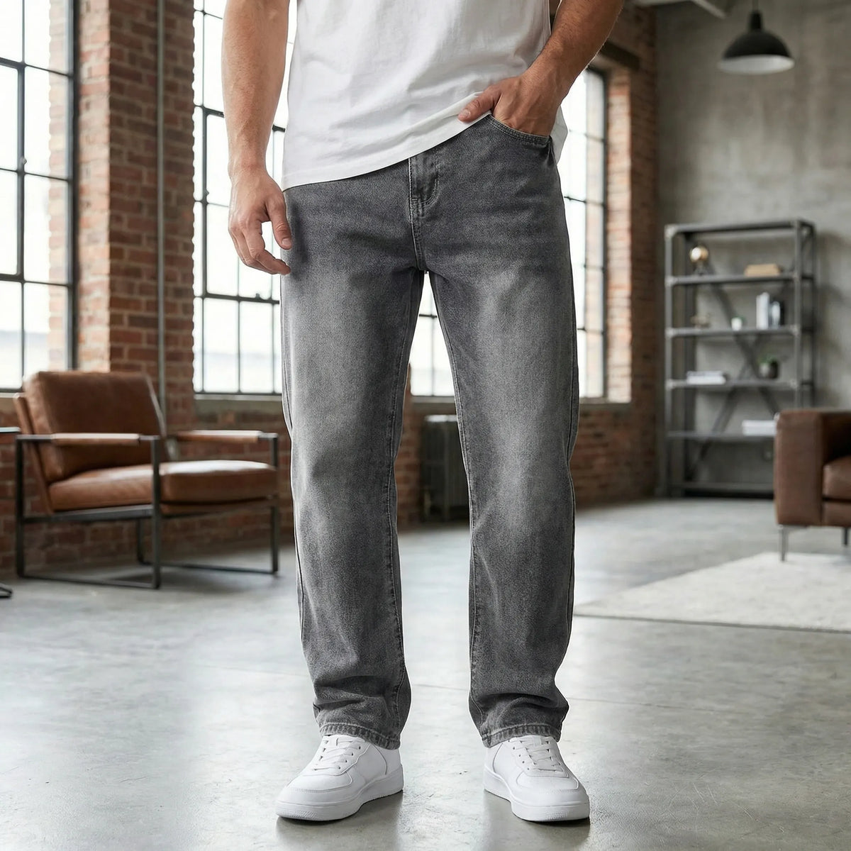 Pantalon classique à jambes droites