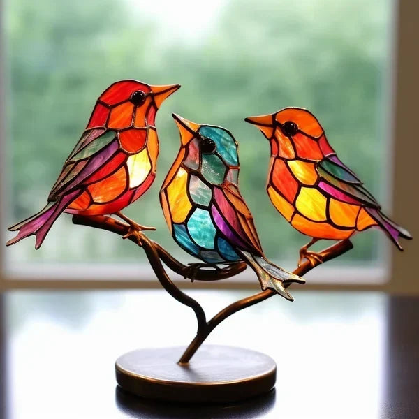 Colored Glass Bird Figurines – EleganBird