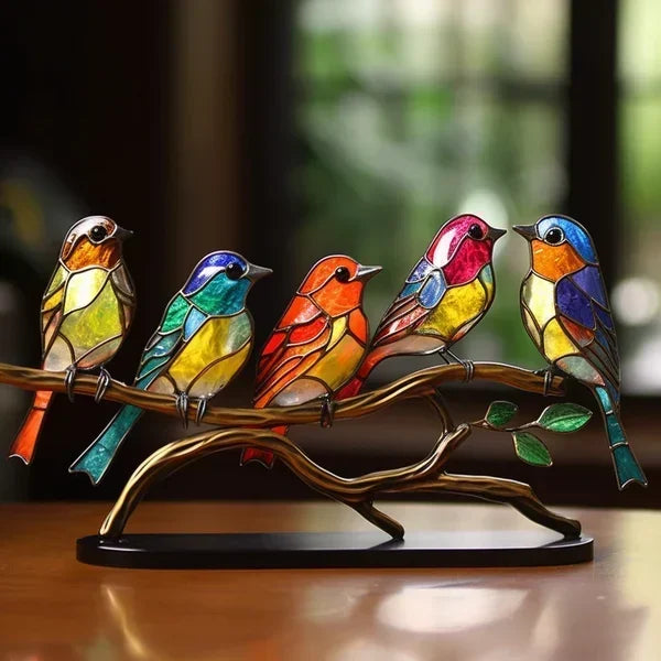 Colored Glass Bird Figurines – EleganBird