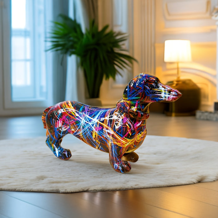 Colorful Dachshund Home Ornament