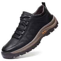Chaussures en cuir étanches pour soutien orthopédique masculin