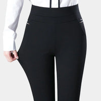 Pantalon extensible taille haute confortable