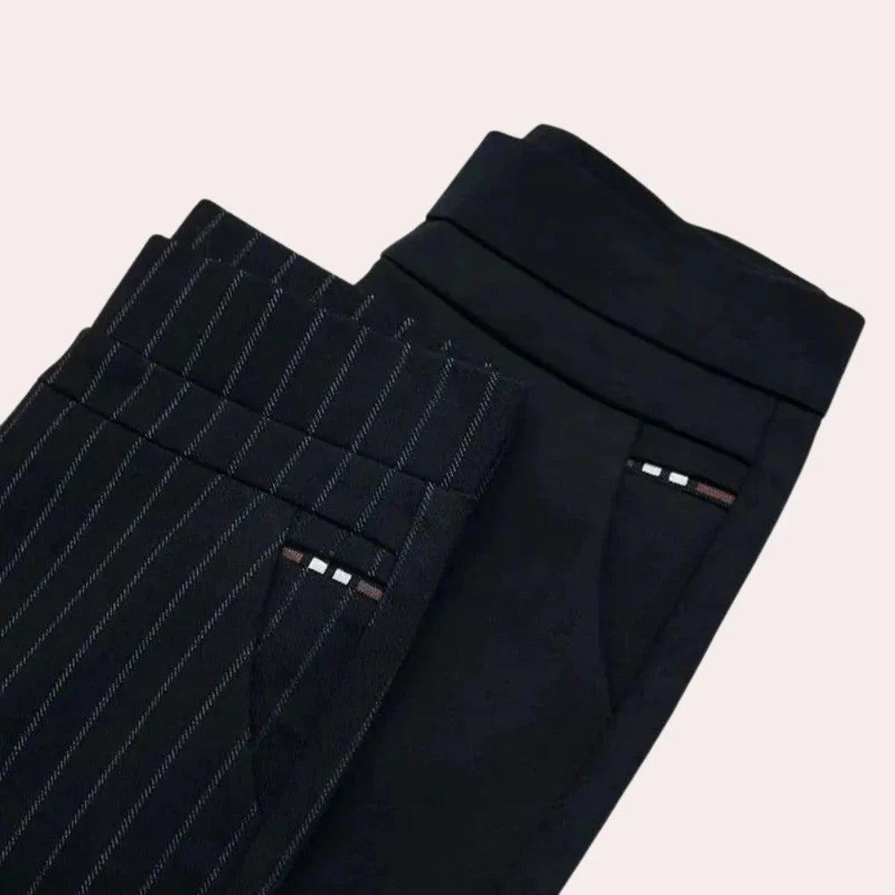 Pantalon extensible taille haute confortable