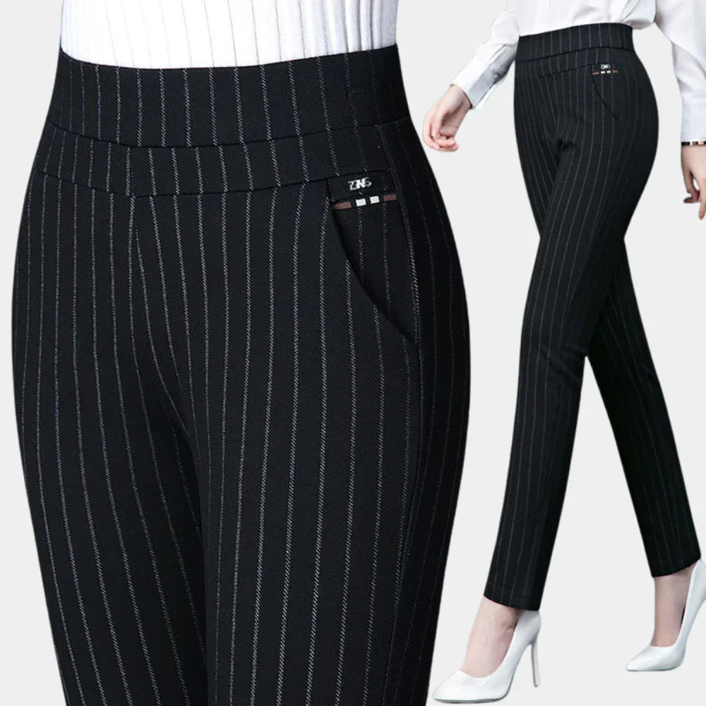 Pantalon extensible taille haute confortable