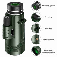 Compact HD Ultra Zoom Monocular for Hiking and Birdwatching