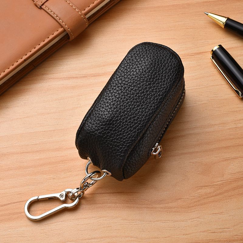 Compact Leather Keychain Pouch
