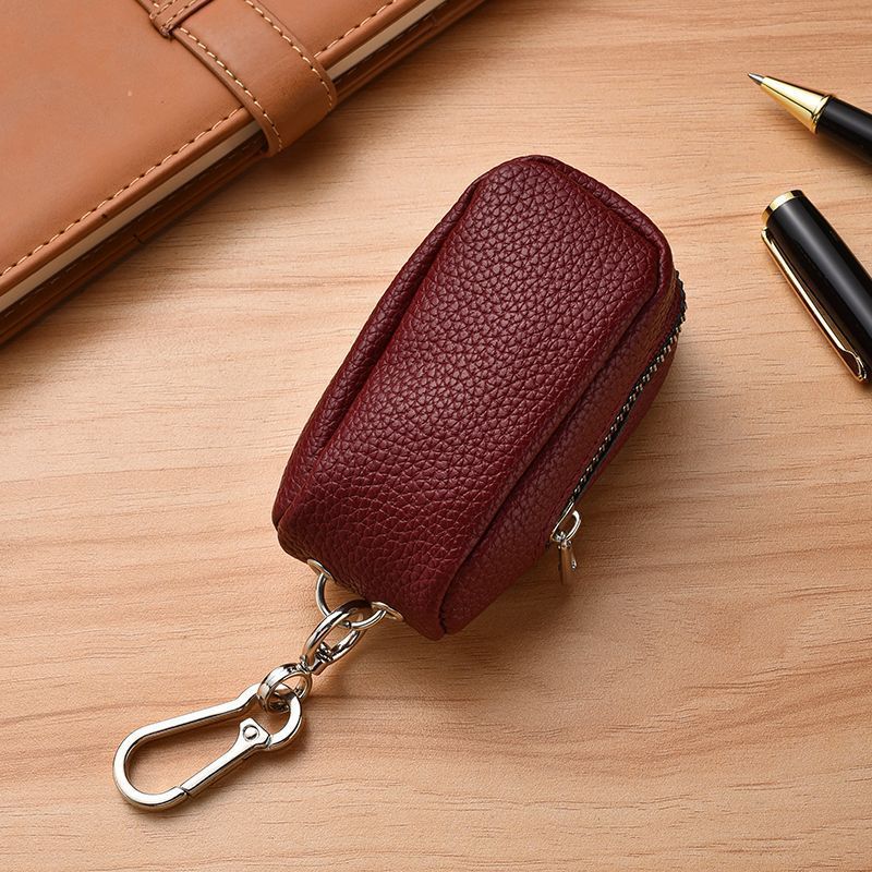 Compact Leather Keychain Pouch