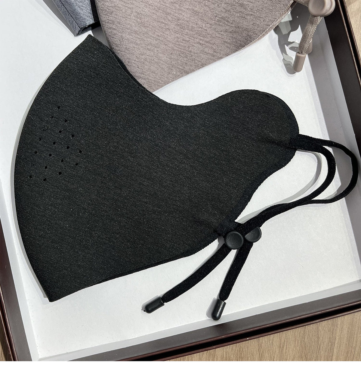 Contoured Breathable Reusable Face Mask with Adjustable Ear Toggles