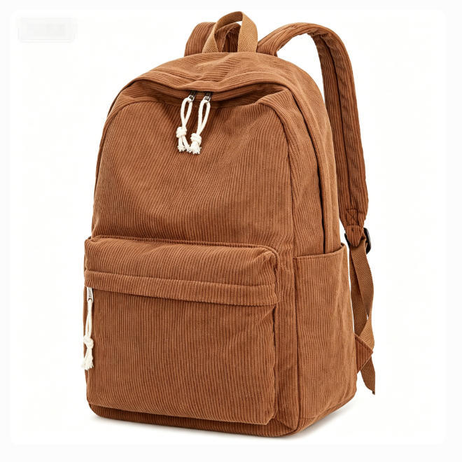 Sac à dos en velours côtelé