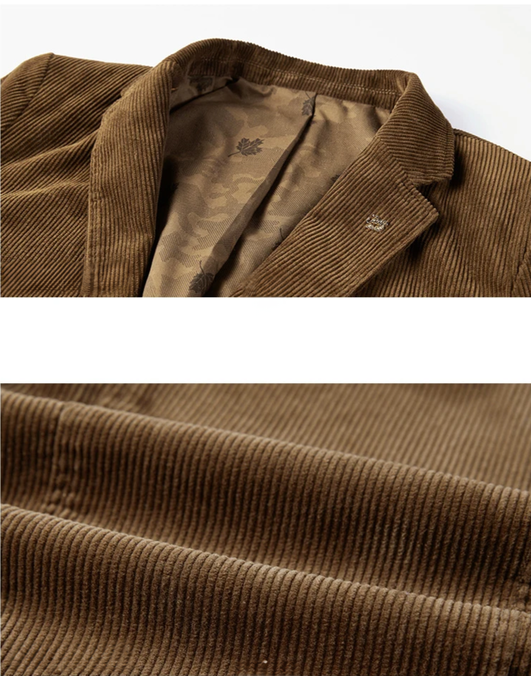 Blazer en velours côtelé | Classique et polyvalent | Modèle à deux boutons