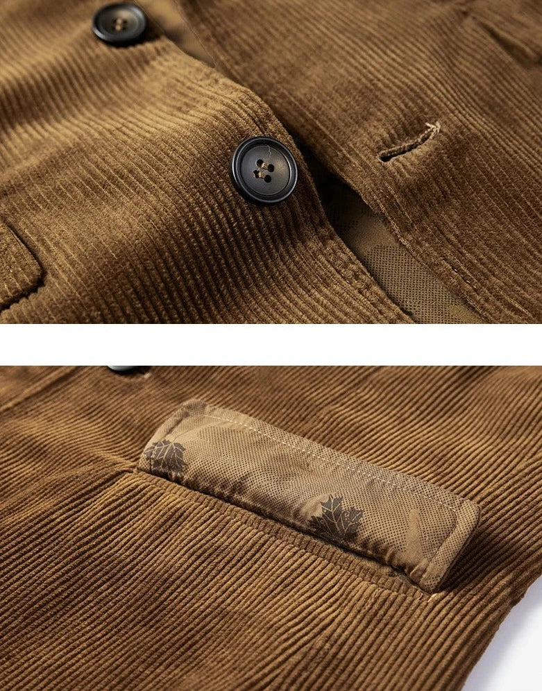 Blazer en velours côtelé | Classique et polyvalent | Modèle à deux boutons