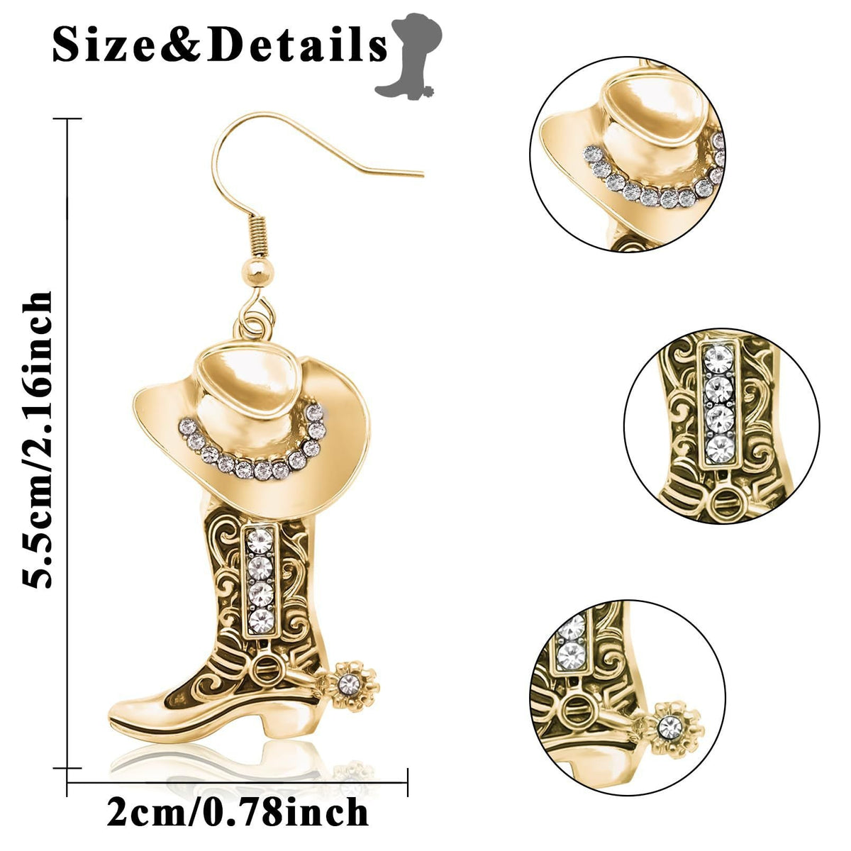 Cowboy Boot and Hat Earrings