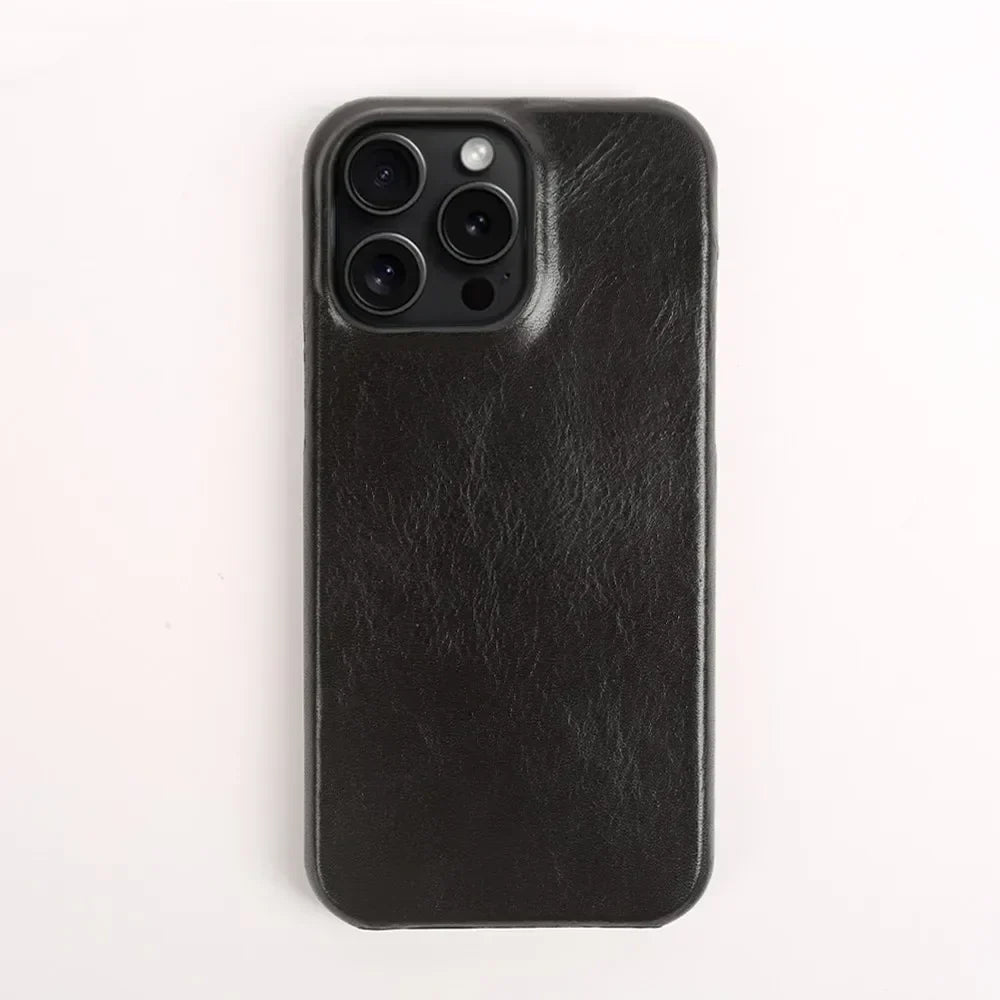 Crownline Leather iPhone Case In Genuine Cowhide Handmade