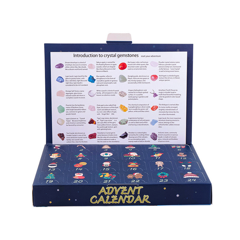 Crystal Advent Calendar - Christmas Countdown with 24 Magical Crystals