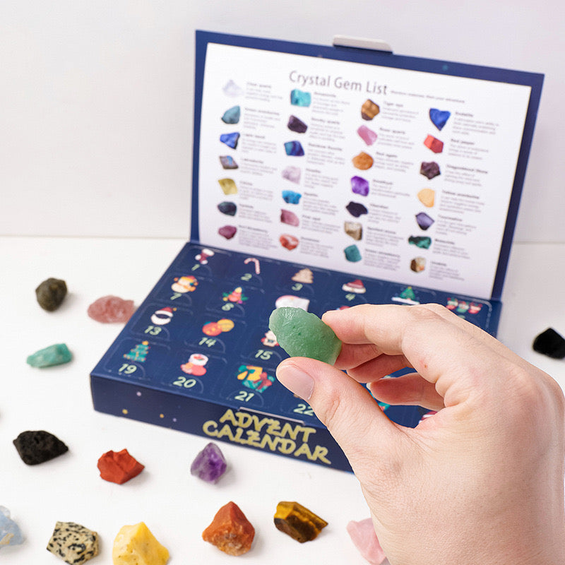 Crystal Advent Calendar - Christmas Countdown with 24 Magical Crystals