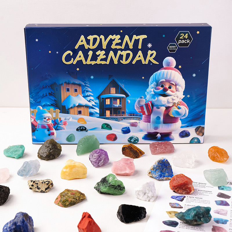 Crystal Advent Calendar - Christmas Countdown with 24 Magical Crystals
