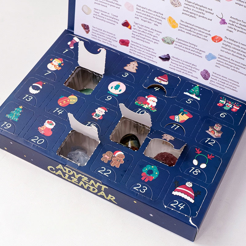 Crystal Advent Calendar - Christmas Countdown with 24 Magical Crystals
