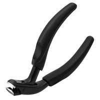 Curved Stainless Steel Toenail Clippers with Ergonomic Soft-Touch Handle and PU Storage Pouch