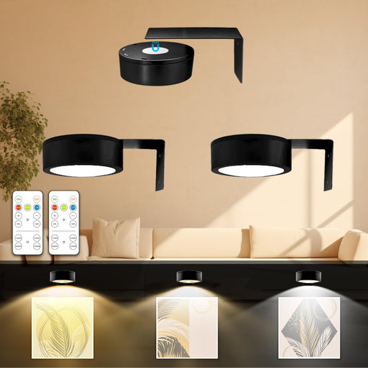 Davy | Arixinks 3Pack Picture Lighting Battery Powered With Remote Control, Painting Lighting For Art With 3 Light Colors & Dimmable, Led Art Display