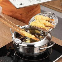 Davy | Friteuse en acier inoxydable avec thermomètre et panier
