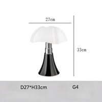 Davy | Lampe de table design forme champignon avec variateur tactile