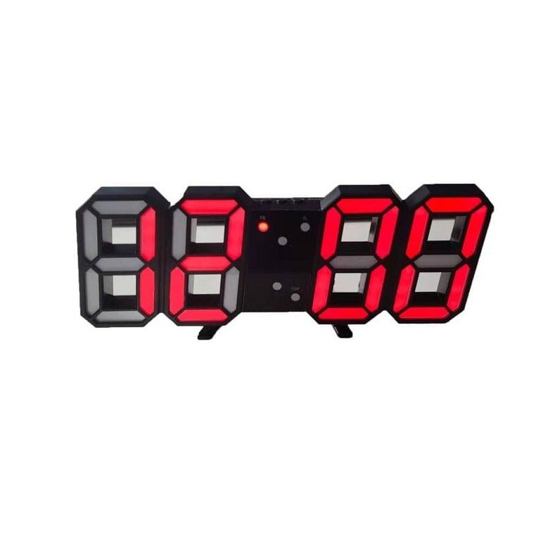 Davy | Digital 3D LED Wall Clock – Modern Design with Dimming Function and Optimal Visibility