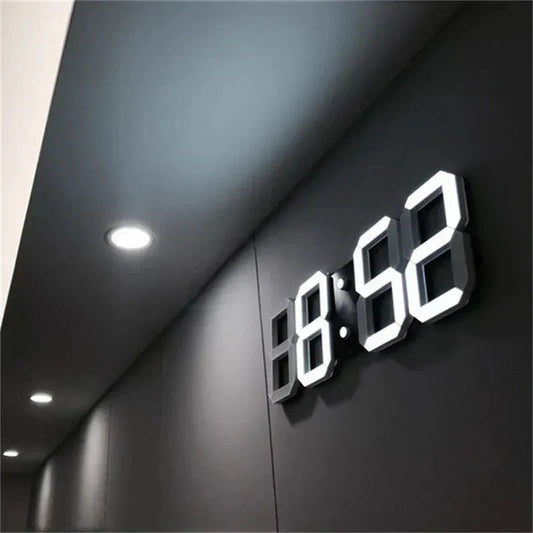 Davy | Digital 3D LED Wall Clock – Modern Design with Dimming Function and Optimal Visibility