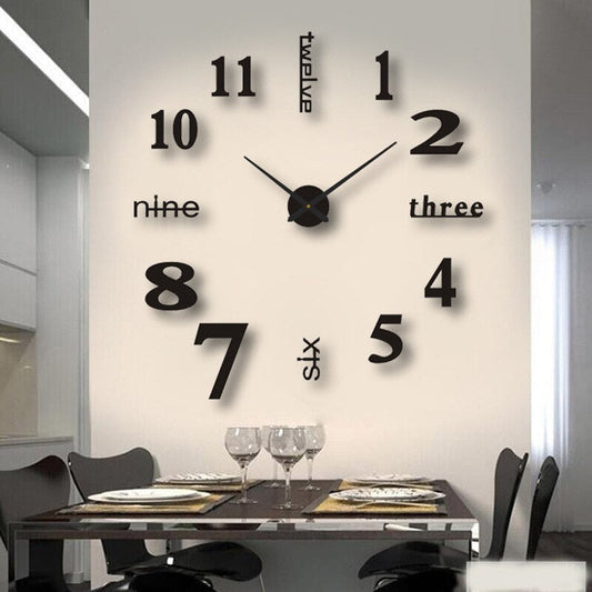 Davy | DIY Frameless Wall Clock Modern Numbers