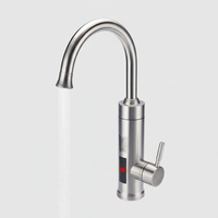 Davy | Grifo de Cocina Eléctrico con Calentador Instantáneo Integrado | Sistema de Calentamiento Rápido de 3000W | Acabado en Acero Inoxidable | Pantalla Digital de Temperatura | Tecnología de Agua Caliente Instantánea
