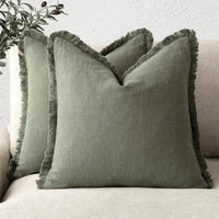 Davy | Taie d'oreiller élégante en coton-lin pour une décoration stylée
