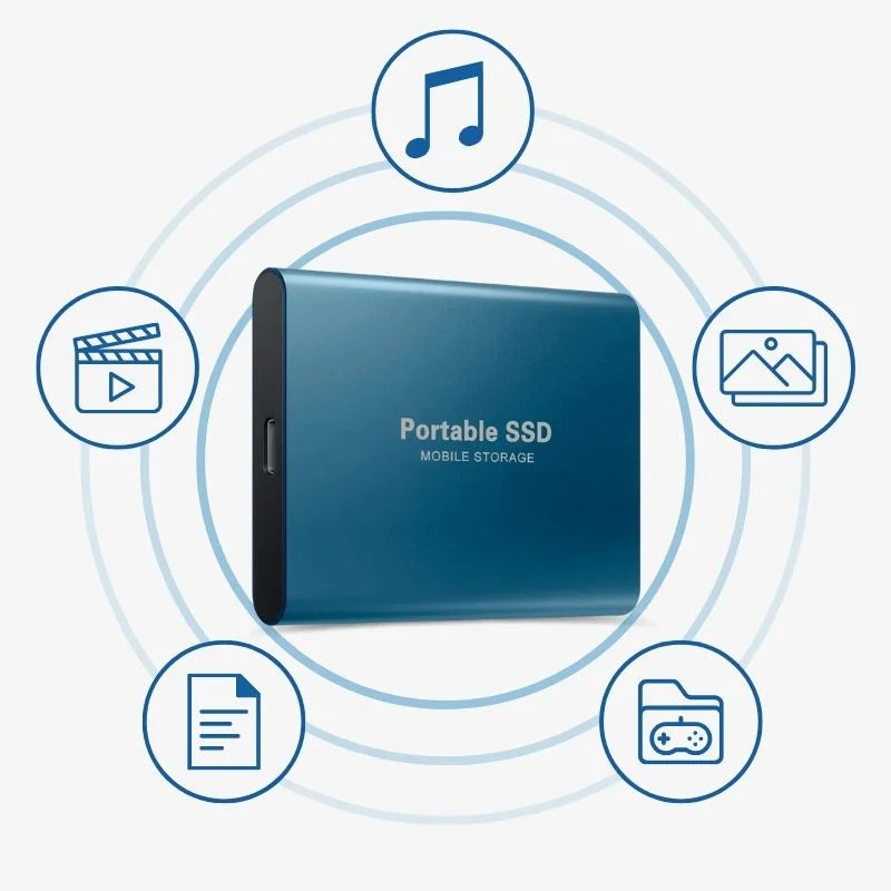Davy | External SSD Hard Drive Aluminum Portable Storage 128GB