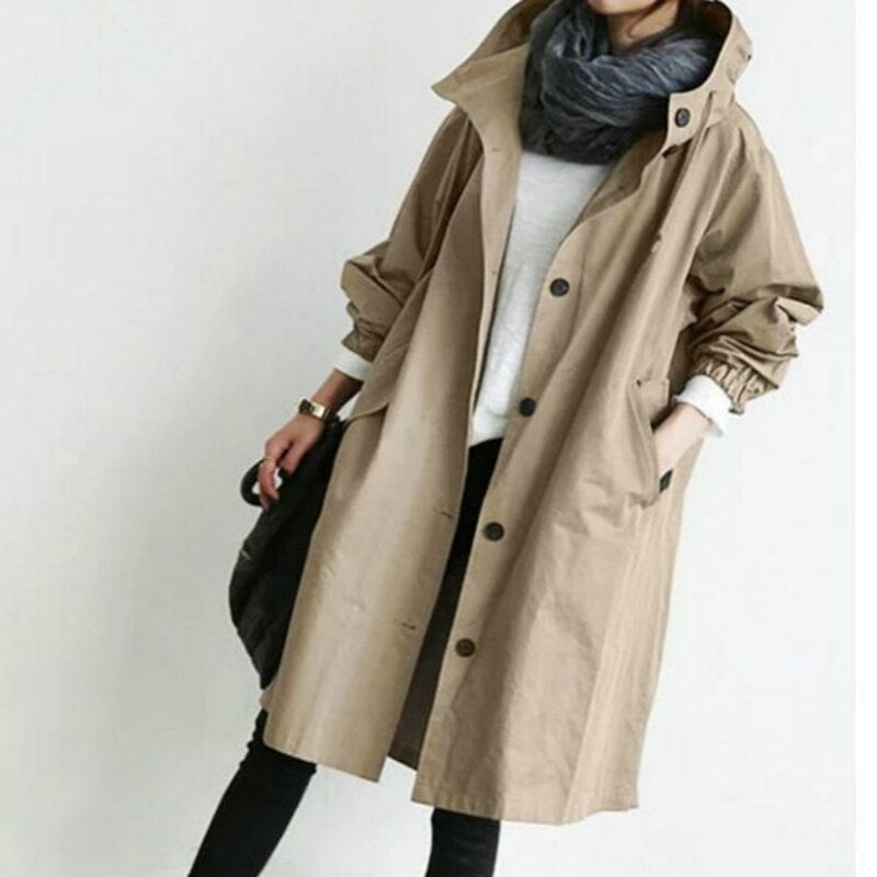 Davy | Fashionable Long Trench Coat Women Change Season 2023