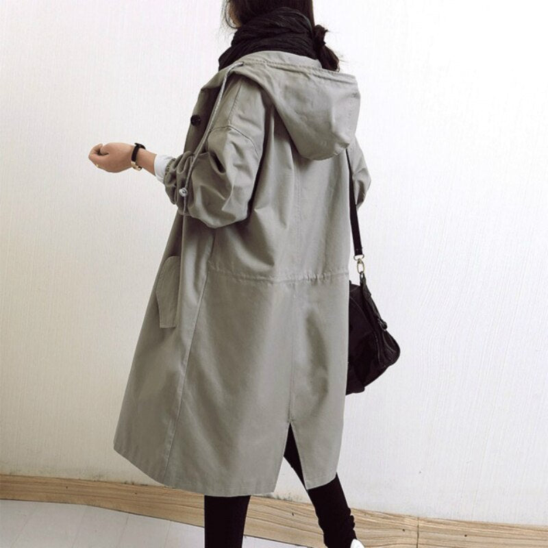 Davy | Fashionable Long Trench Coat Women Change Season 2023