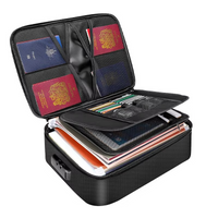 Davy | Bolsa Organizadora de Documentos Ignífuga e Impermeable – Almacenamiento Portátil Protector para Viajes y Seguridad en el Hogar