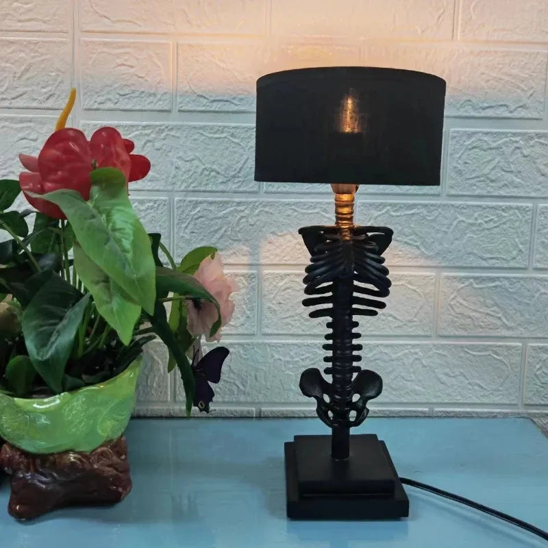 Davy | Gothic Skeleton Table Lamp | Handmade Art Design