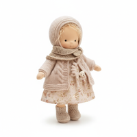 Davy | Poupée Waldorf artisanale "Poppi" | 35cm | Coton bio & textiles hypoallergéniques | Jouet éducatif | Stimulation sensorielle