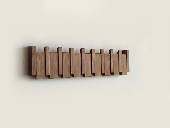 Davy | HarmonyCoat Piano Coat Rack | Wall Mounted with Hooks | Solid Wood