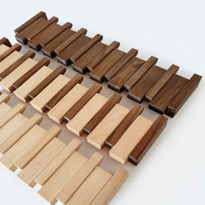 Davy | HarmonyCoat Piano Coat Rack | Wall Mounted with Hooks | Solid Wood
