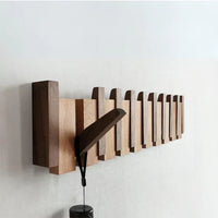 Davy | PianoStyle Wall Hook Rack | Solid Wood Entryway Organizer