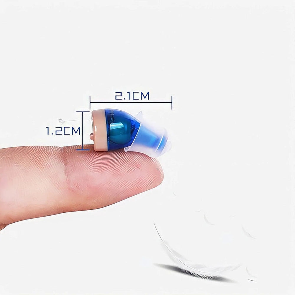 Davy | HearPro ITC Hearing Amplifier Set | Rechargeable | Intelligent Noise Cancellation | In-Ear Design (Discreet) | 20 Hours Runtime | Includes Mobile Charging Case