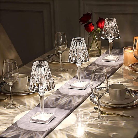 Davy | LED Crystal Table Lamp | Elegant Diamond Design
