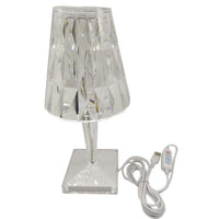 Davy | Lampe de table Crystal Touch | Lampe d'accent LED rechargeable
