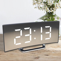 Davy | Reloj despertador digital grande con pantalla LED curva - Amedea