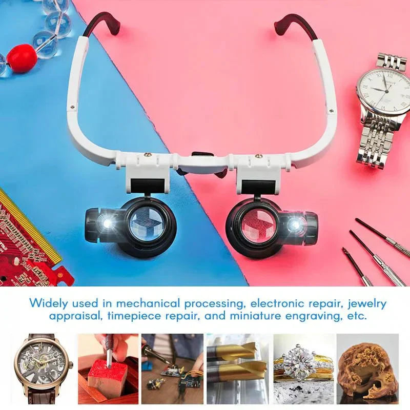 Davy | LED Magnifying Glasses with 8x, 15x, and 23x Magnification for Detailed Viewing and Precision Work