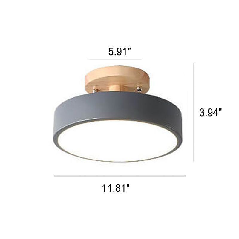 Davy LED Round Ceiling Lamp | Nordic Design | Semi-Flush Mounting | Economic Indoor Lighting