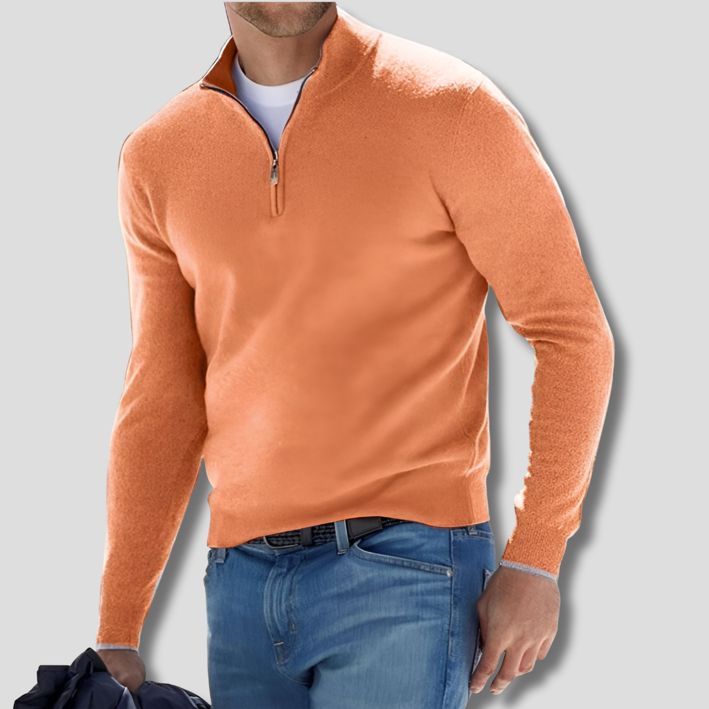 Davy | Men's 1/4 Zip Knit Pullover Sweater