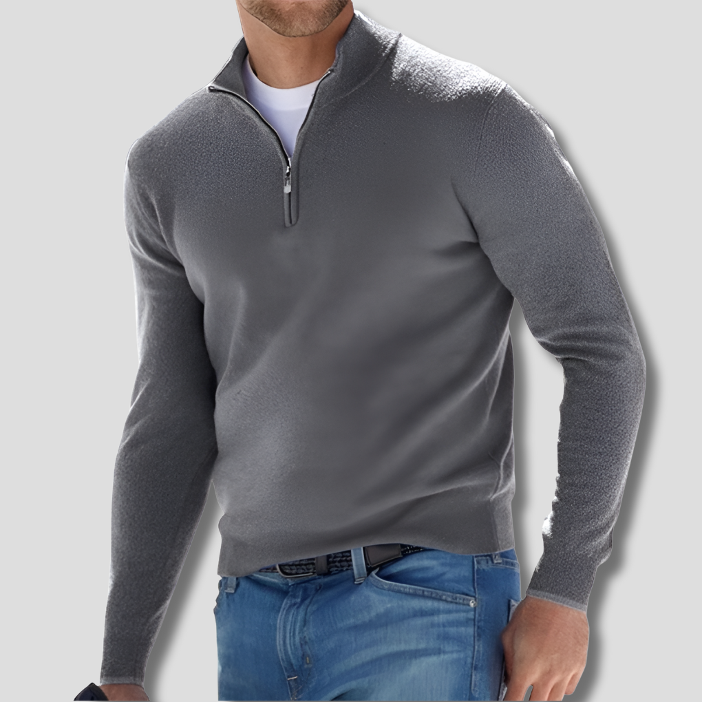 Davy | Men's 1/4 Zip Knit Pullover Sweater