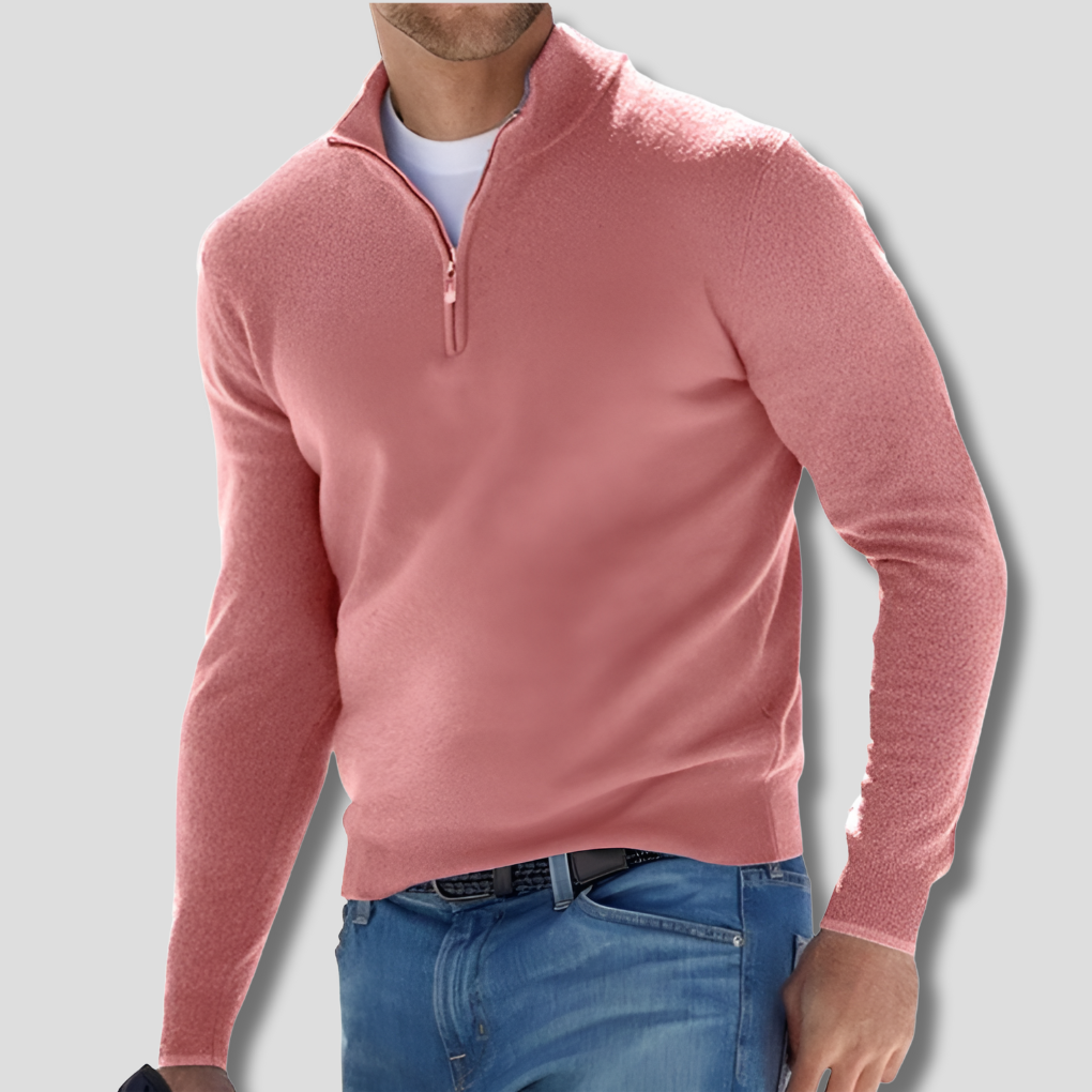 Davy | Men's 1/4 Zip Knit Pullover Sweater