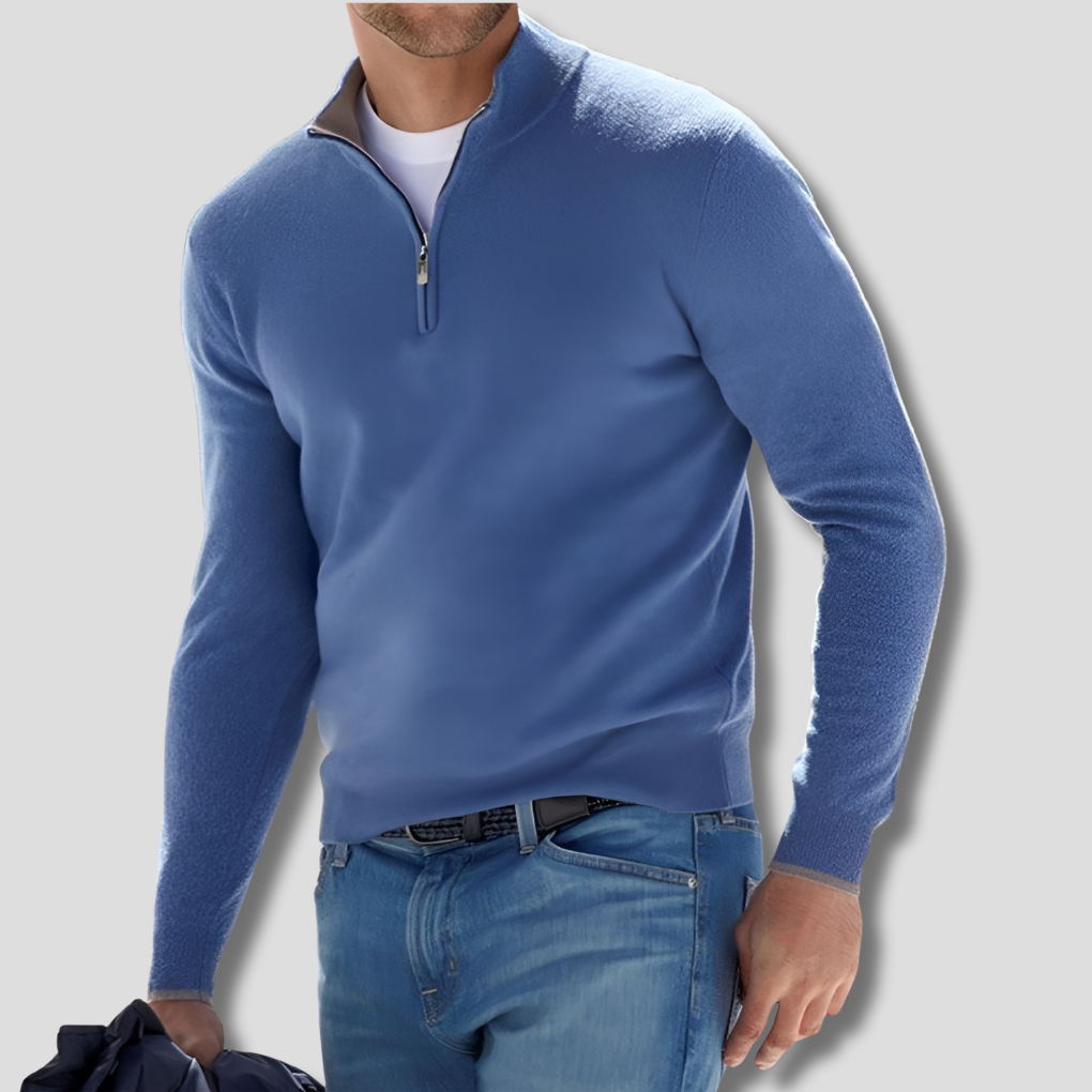 Davy | Men's 1/4 Zip Knit Pullover Sweater