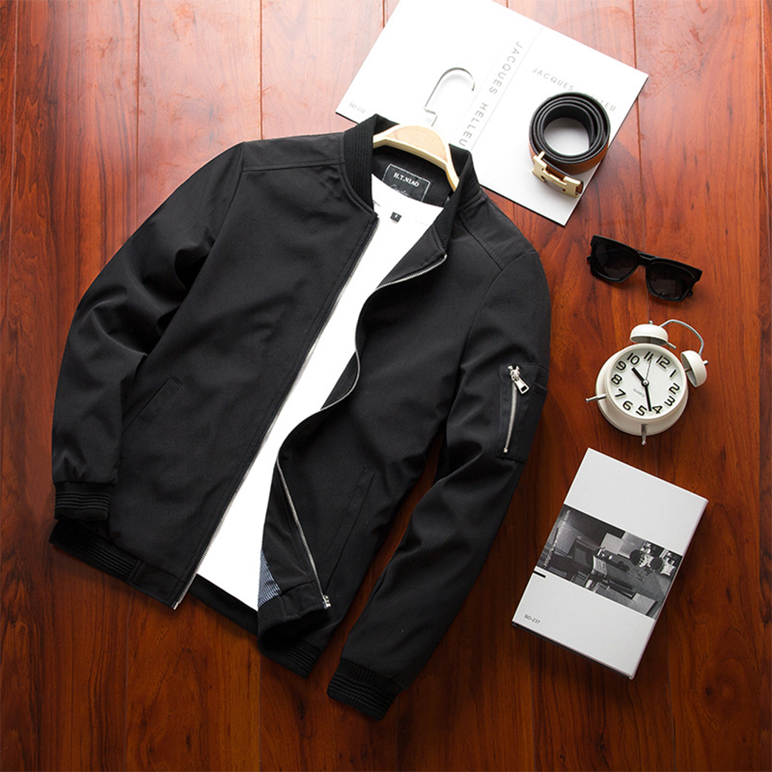 Davy | Men's Bomber Jacket with Zipper Pocket